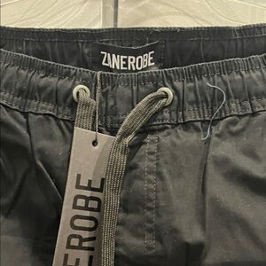 Zanerobe Charcoal Elastic Waist Black Jogger Pants